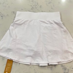 White tennis skirt